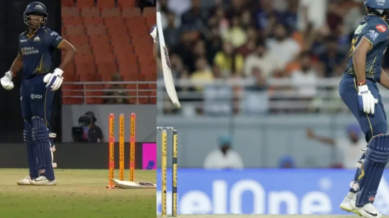 Sai Sudharsan falls in bizarre hit-wicket fashion again; Shubman Gill left stunn – سائی سدرشن کا عجیب و غریب انداز میں ہٹ وکٹ آؤٹ ہونا، شوبمن گل حیران